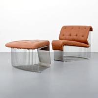 Verner Panton PANTONOVA Chair & Ottoman - Sold for $1,560 on 11-24-2018 (Lot 490).jpg
